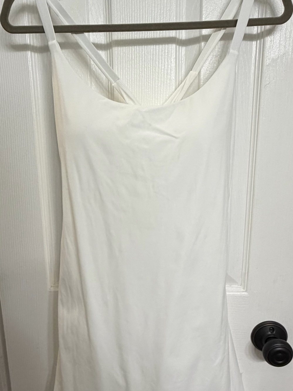 HALARA SoftlyZero Plush Backless Active Dress Easy Peezy White Large A-D Cup - Picture 5 of 8